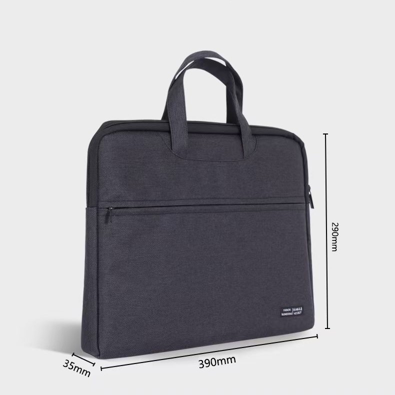 Делов портфейл за документи от оксфордски платно, водоустойчив офис чанта с 2 отделения и цип