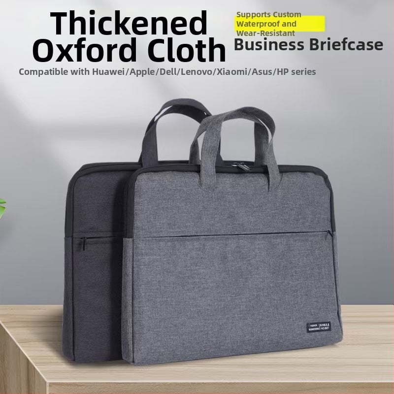 Dokumentová taška z Oxford plátna, nepremokavá kancelárska taška so zipsom, dve priehradky