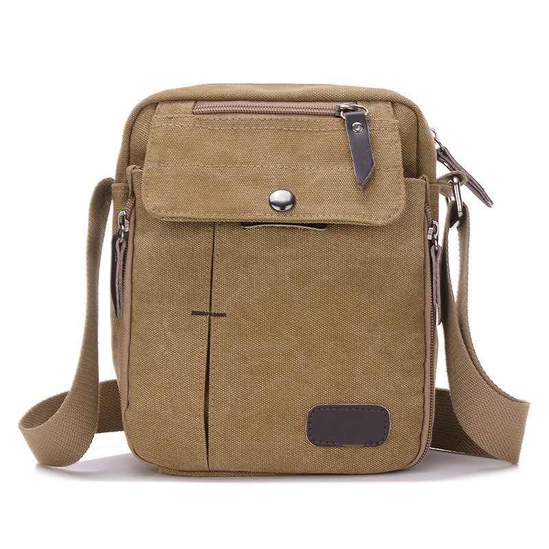 Muška torba za ramena od platna, model 5564, Lotte (platno, model 5564, muškarac, zima 2024)