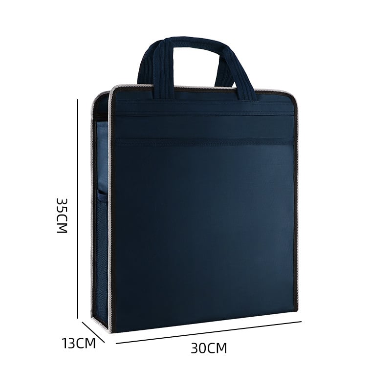 Чанта за документи за офис от Oxford плат с голям капацитет и цип, прост дизайн, тегло 0,5 кг, дебелина на материята 10