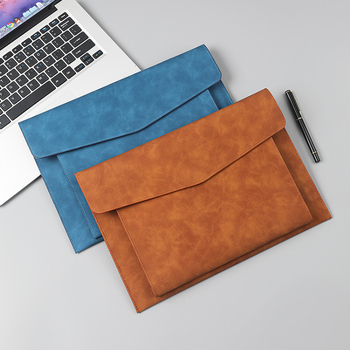 Ino PU кожена папка за документи, голям капацитет за съхранение, съхранение на документи и договори, закопчаване със щипка, правоъгълна форма
