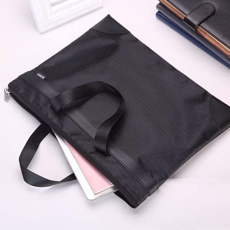 Конферентна чанта за документи Morning Light — оксфордска материя, с цип, правоъгълна форма, голям капацитет