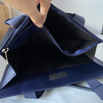 Вертикална документна чанта от Oxford платно с цип, персонализируема с печат на лого, модел 916