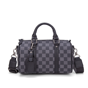 Muški karirani crossbody ruksak, velika kapaciteta, PVC materijal, vodootporan, poliester podstava