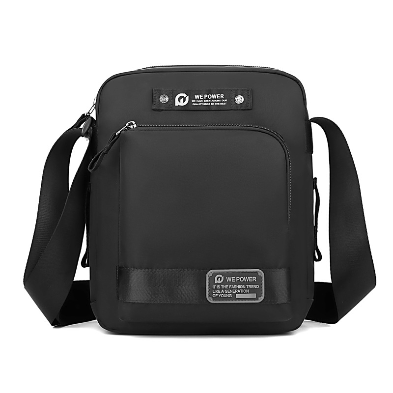 WEPOWER Muška crossbody torba za rame, višenamjenska, vodootporna, najlon, poliester podstava, za poslovna putovanja