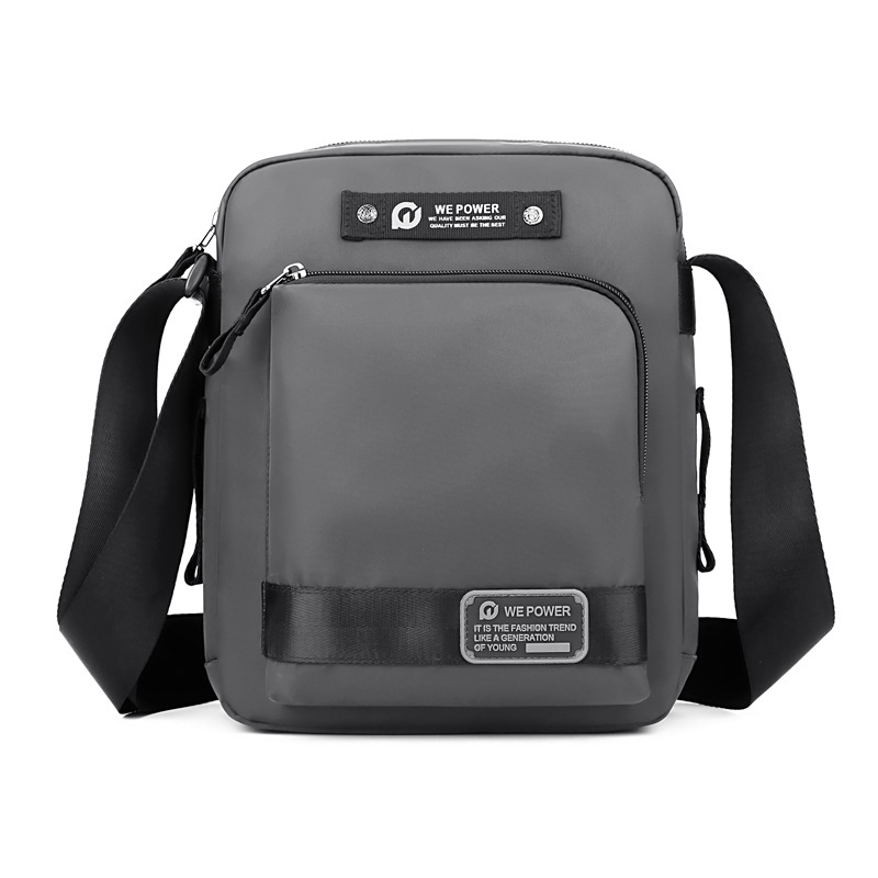 WEPOWER Muška crossbody torba za rame, višenamjenska, vodootporna, najlon, poliester podstava, za poslovna putovanja