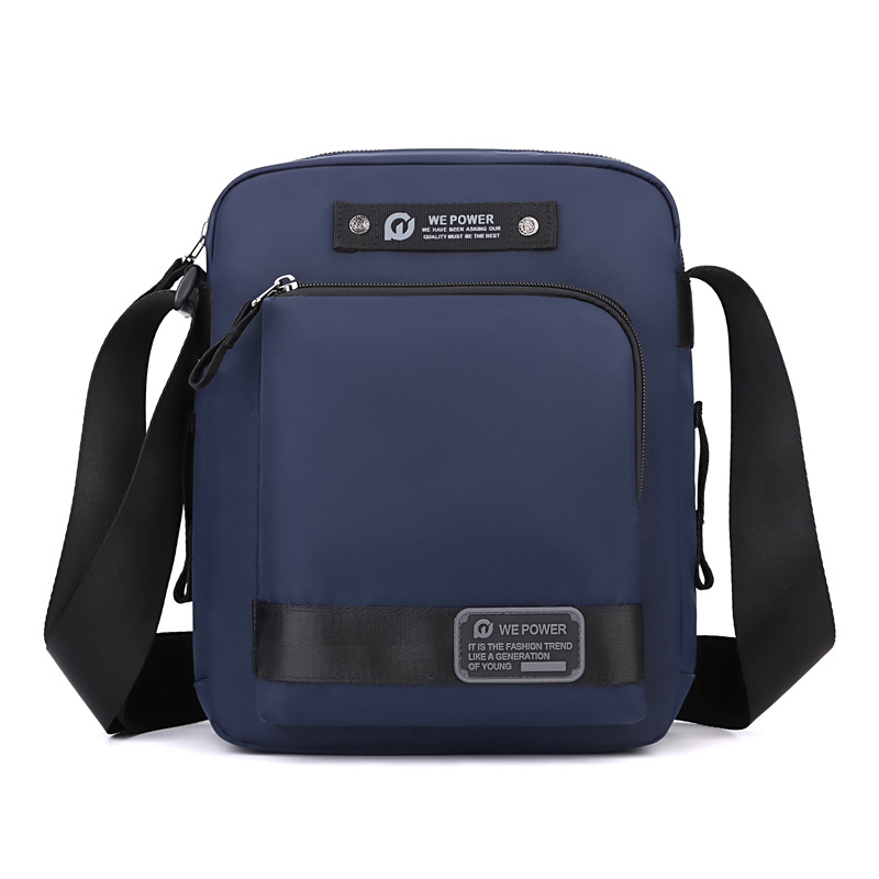 WEPOWER Muška crossbody torba za rame, višenamjenska, vodootporna, najlon, poliester podstava, za poslovna putovanja