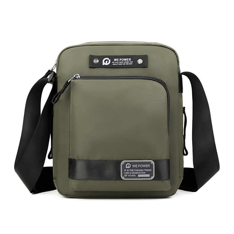WEPOWER Muška crossbody torba za rame, višenamjenska, vodootporna, najlon, poliester podstava, za poslovna putovanja
