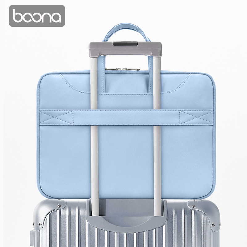 Baona kožna torba za prijenosno računalo s potpunim otvaranjem, unisex, kompatibilna s Apple, Huawei i Lenovo