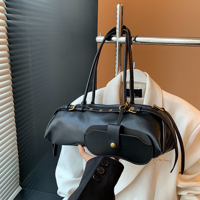 Γυναικεία tote τσάντα – αστικός μινιμαλισμός, PU υλικό, μορφή μαξιλαριού, φερμουάρ, άνοιξη 2025