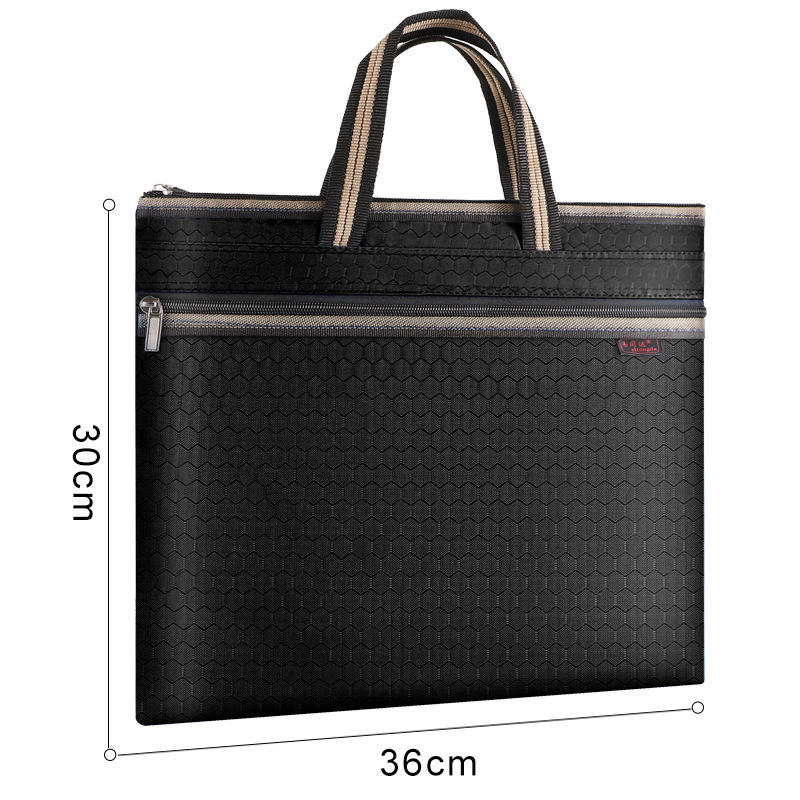 Документна чанта от оксфордска материя с цип, стил оксфорд, проста форма, марка Lixing