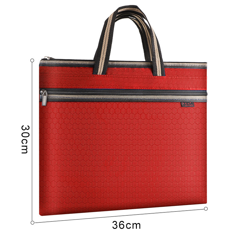 Документна чанта от оксфордска материя с цип, стил оксфорд, проста форма, марка Lixing