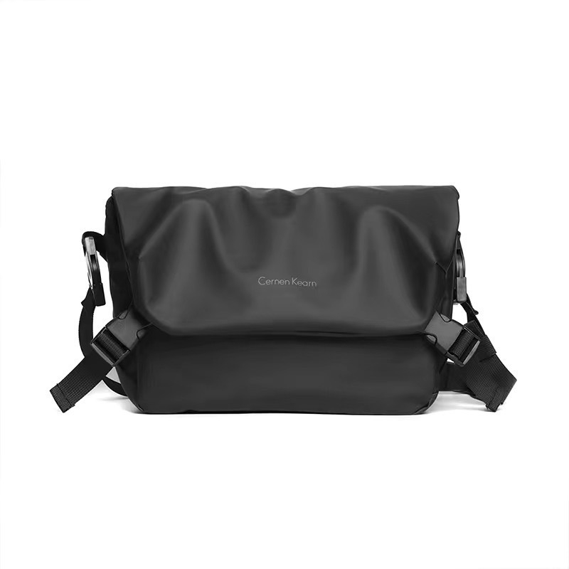 Muška crossbody torba — najlon, poliester podstava, marka caishikou, jednostavan jednobojni dizajn, višefunkcionalna, za poslovna putovanja