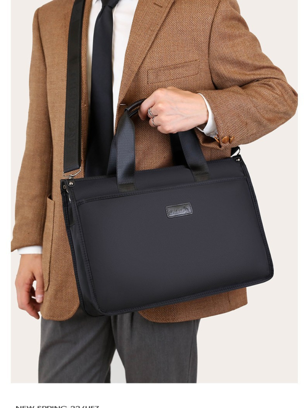 Poslovna torbica od vodootporne Oxford tkanine, velika zapremina s višeslojnim unutarnjim rasporedom, ultralak i otporan na habanje (Waterproof Oxford cloth; large capacity; multi-layer interior; ultralight; wear-resistant)