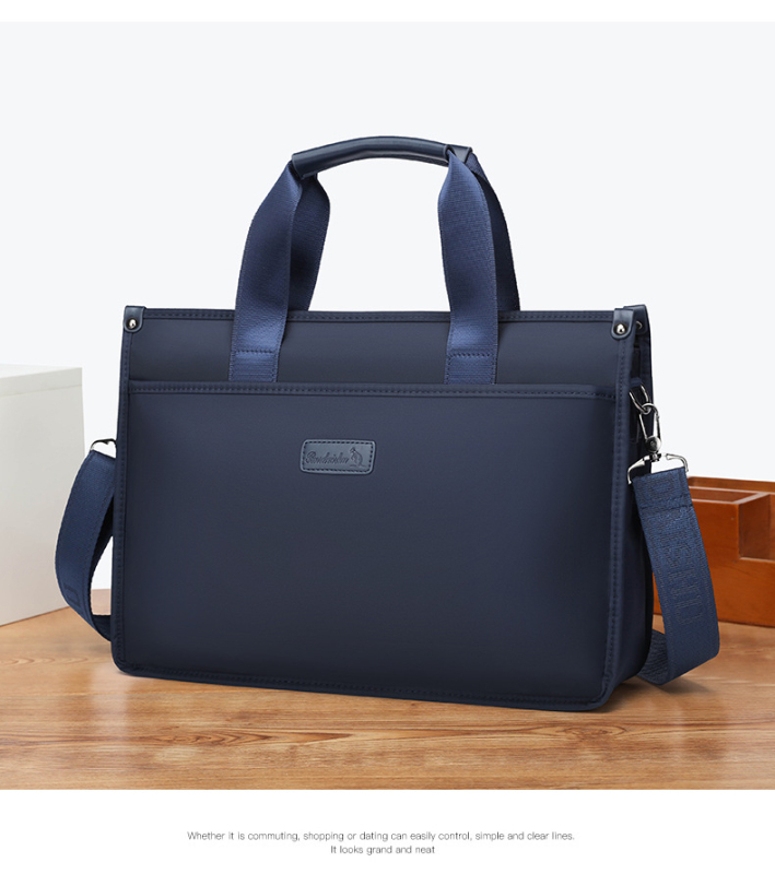 Poslovna torbica od vodootporne Oxford tkanine, velika zapremina s višeslojnim unutarnjim rasporedom, ultralak i otporan na habanje (Waterproof Oxford cloth; large capacity; multi-layer interior; ultralight; wear-resistant)