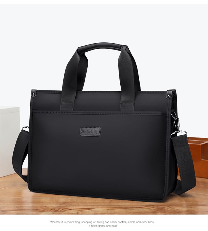 Poslovna torbica od vodootporne Oxford tkanine, velika zapremina s višeslojnim unutarnjim rasporedom, ultralak i otporan na habanje (Waterproof Oxford cloth; large capacity; multi-layer interior; ultralight; wear-resistant)