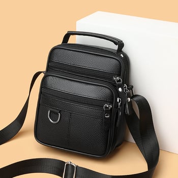 Muška torba za rame od prave kože, prva kvaliteta teleće kože, vodootporna, višestruki pretinci, uspravni crossbody dizajn