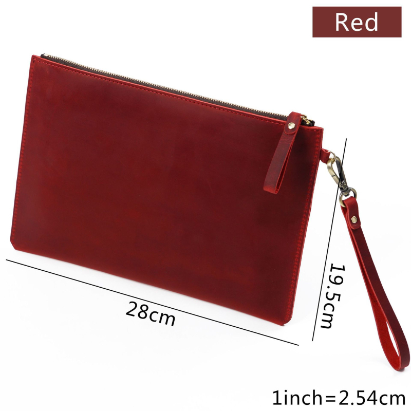 Τσάντα φορητού υπολογιστή από δέρμα πρώτης στρώσης, unisex με φερμουάρ για έγγραφα και iPad, άνοιξη 2025, αναπνεόμενη, αδιάβροχη, ανθεκτική στη φθορά, επένδυση από γνήσιο δέρμα