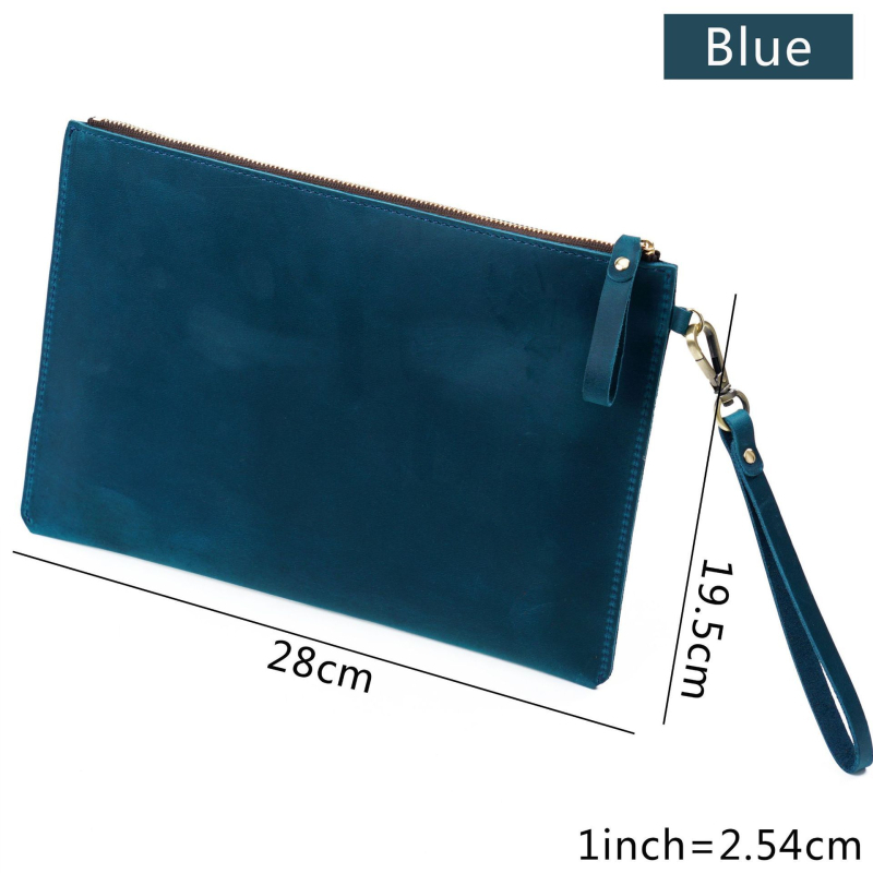 Τσάντα φορητού υπολογιστή από δέρμα πρώτης στρώσης, unisex με φερμουάρ για έγγραφα και iPad, άνοιξη 2025, αναπνεόμενη, αδιάβροχη, ανθεκτική στη φθορά, επένδυση από γνήσιο δέρμα