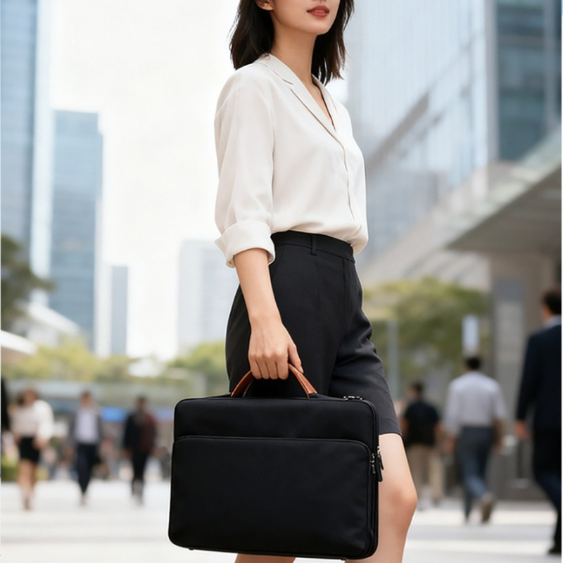 Junbowe νάιλον τσάντα για φορητό υπολογιστή — αναπνέουσα, αδιάβροχη, υπερ-ελαφριά και ανθεκτική στη φθορά, με επεκτάσιμη χωρητικότητα και μαλακή επένδυση; επιχειρηματικό στυλ, φορητή.