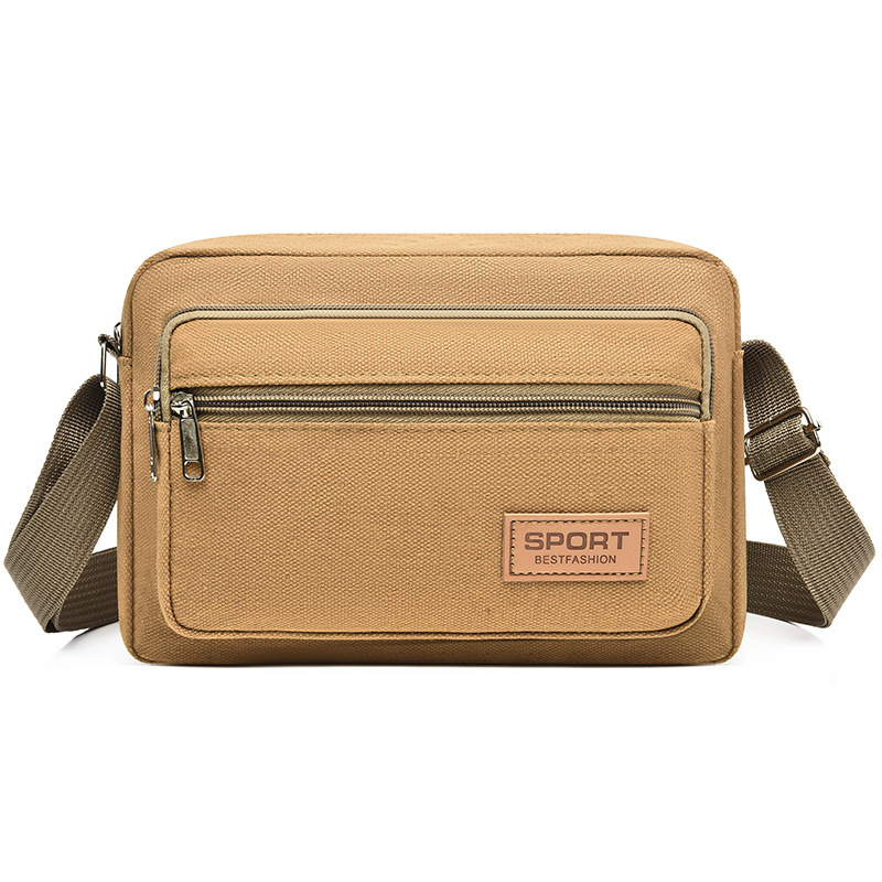 Kanvasová viacvrstvová pánska taška cez rameno na biznis cesty, model Ym&3169, materiál: plátno, podšívka: textil, vhodná na každodenné použitie