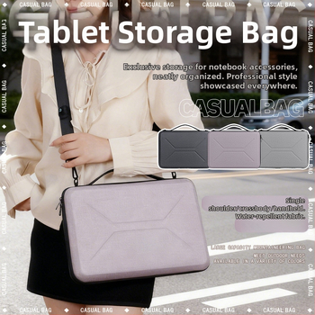 EVA triecienizturīga stingra soma datoram un planšetdatoram, crossbody soma biznesa ceļojumiem, universāla, pilsētas vienkāršība (Materiāls: EVA; Iekšpuse: poliesters; Raksts: vienkrāsains; Stils: pilsētas vienkāršība)