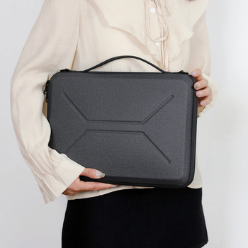 EVA triecienizturīga stingra soma datoram un planšetdatoram, crossbody soma biznesa ceļojumiem, universāla, pilsētas vienkāršība (Materiāls: EVA; Iekšpuse: poliesters; Raksts: vienkrāsains; Stils: pilsētas vienkāršība)