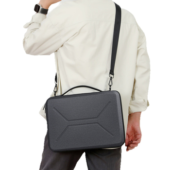 EVA triecienizturīga stingra soma datoram un planšetdatoram, crossbody soma biznesa ceļojumiem, universāla, pilsētas vienkāršība (Materiāls: EVA; Iekšpuse: poliesters; Raksts: vienkrāsains; Stils: pilsētas vienkāršība)