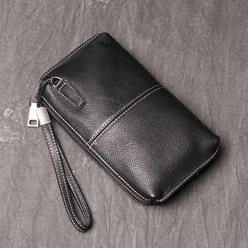Muški kožni clutch novčanik – koža prvog sloja, gradski minimalistički stil, tanak dizajn, za svakodnevnu uporabu