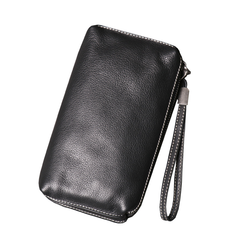 Muški kožni clutch novčanik – koža prvog sloja, gradski minimalistički stil, tanak dizajn, za svakodnevnu uporabu