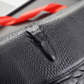 Muška clutch torba od prave kože | Urbani minimalistički stil; Jednobojni uzorak (Materijal: prave kože (prvi sloj); Podstava: poliester)