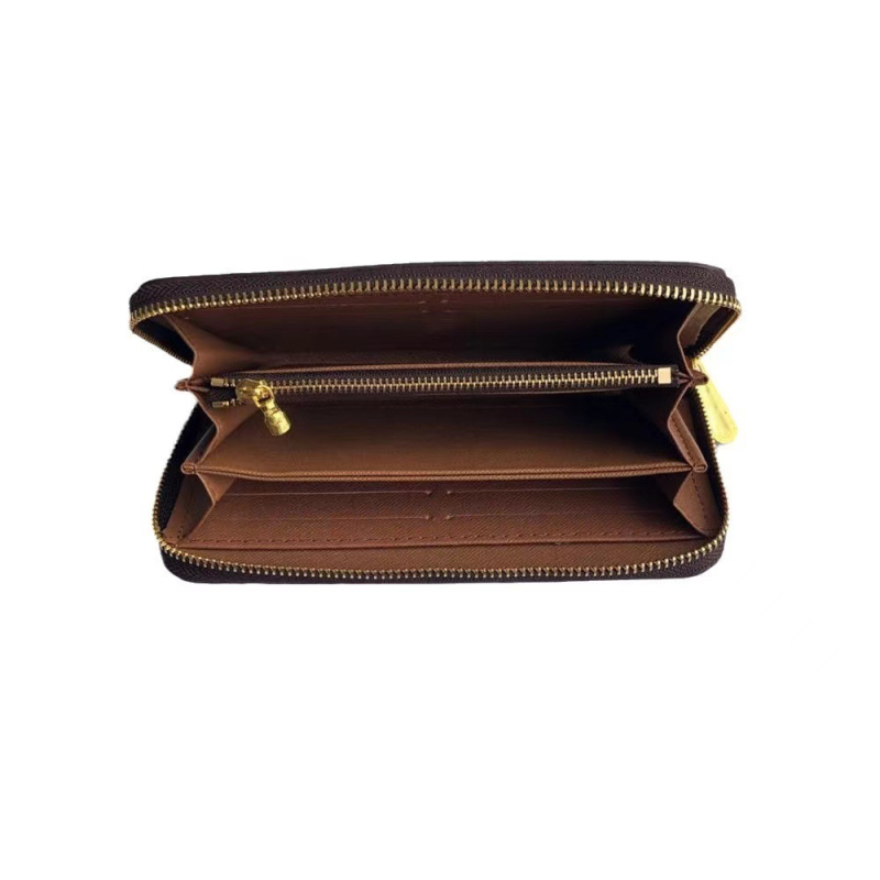 Hosszú láncos pénztárca, szintetikus bőr, betűminta, márka 1234, ultrakönnyű és kopásálló