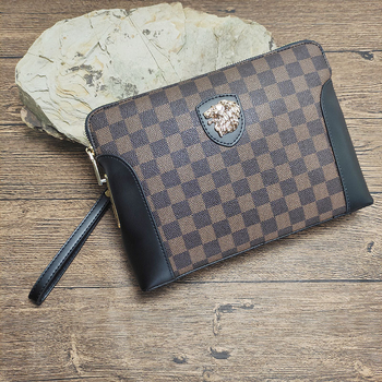 Pánska kožená kabelka s odtlačkom prsta, model Fingerprint Lock Clutch, proti krádeži, podšívka: polyester, sezóna: jar 2023 (Materiál: Pravá koža; Model: Fingerprint Lock Clutch; Funkcia: Proti krádeži; Podšívka: Polyester; Sezóna: Jar 2023)