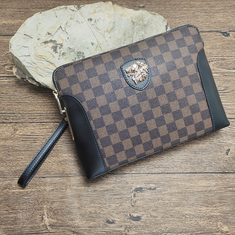 Pánska kožená kabelka s odtlačkom prsta, model Fingerprint Lock Clutch, proti krádeži, podšívka: polyester, sezóna: jar 2023 (Materiál: Pravá koža; Model: Fingerprint Lock Clutch; Funkcia: Proti krádeži; Podšívka: Polyester; Sezóna: Jar 2023)