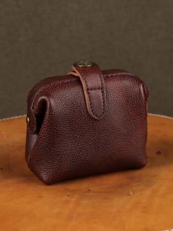 J6 Retro muški clutch od prve sloje teleće kože, podstava od kože i pretinac za kartice
