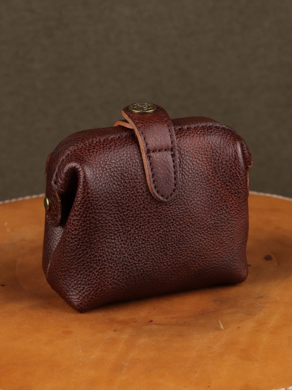J6 Retro muški clutch od prve sloje teleće kože, podstava od kože i pretinac za kartice