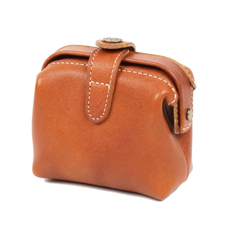 J6 Retro muški clutch od prve sloje teleće kože, podstava od kože i pretinac za kartice