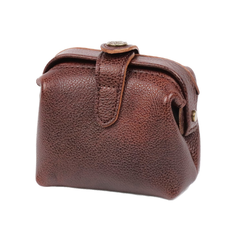 J6 Retro muški clutch od prve sloje teleće kože, podstava od kože i pretinac za kartice