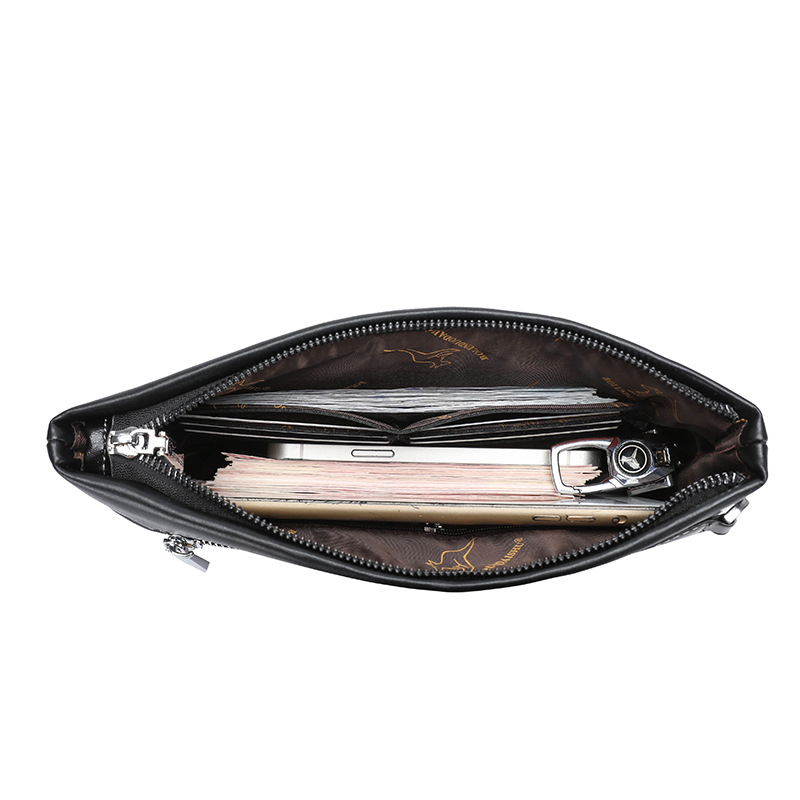 Muška clutch torba za poslovnu i dnevnu upotrebu, PU koža, stil poslovni elitni, vodootporna i izdržljiva, karirani uzorak, podstava od poliestera