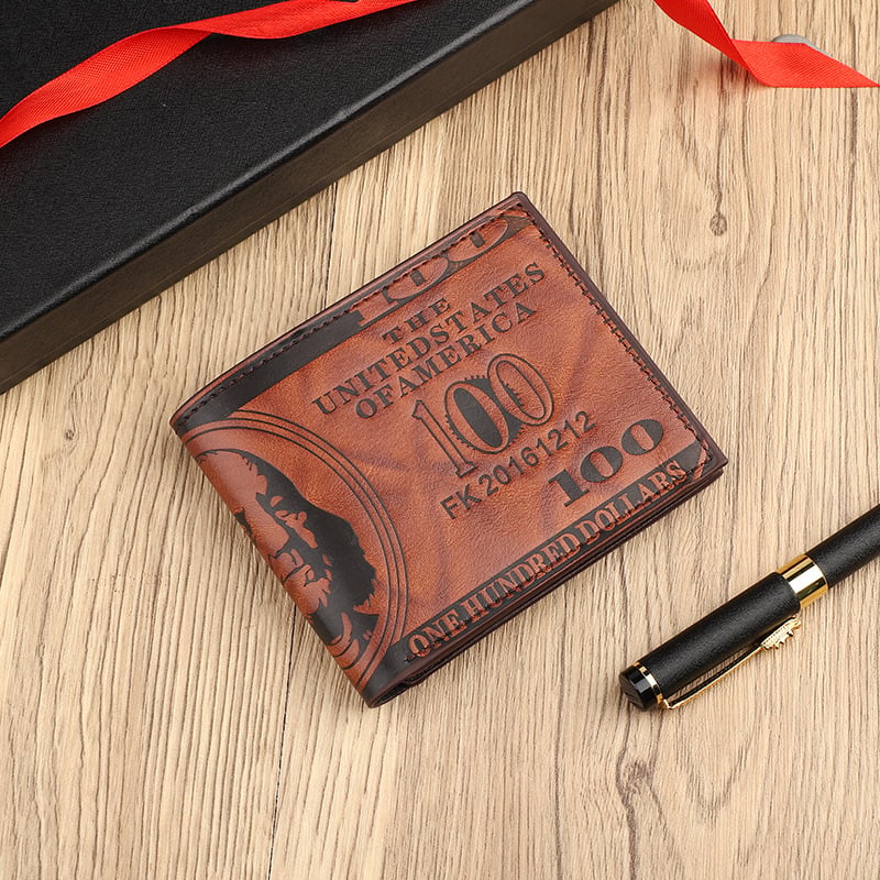 Muški PU bifold novčanik s motivom likova, više pretinaca za kartice, vodootporan, ultra lagan