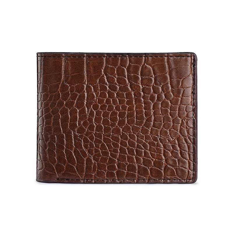 Ανδρικό πορτοφόλι με μοτίβο δέρματος κροκόδειλου, PU δέρμα, κοντό στυλ, επένδυση από συνθετικό δέρμα, Shenmeisi