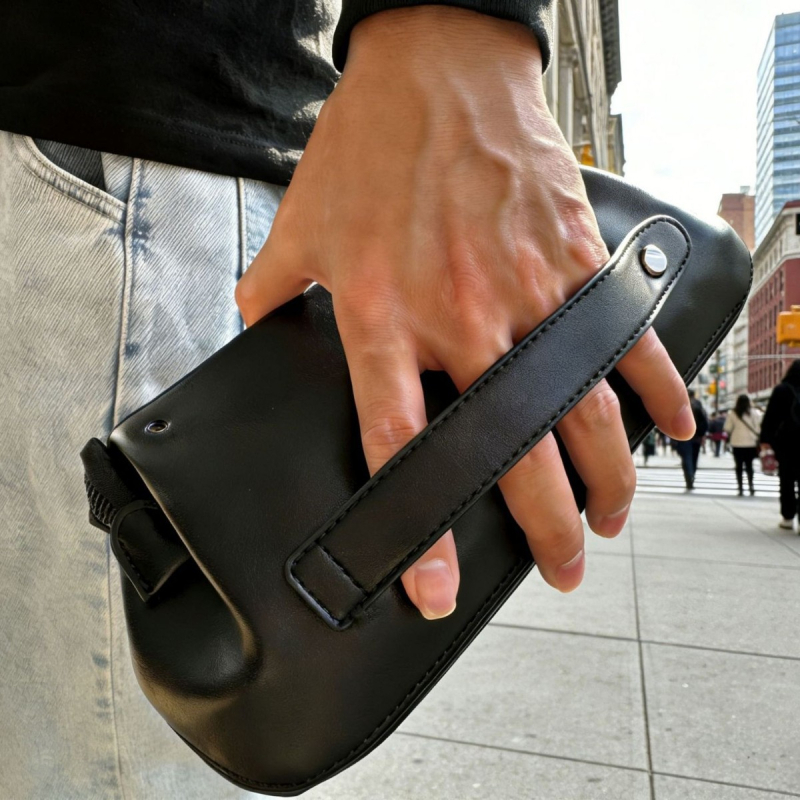 Muška PU clutch torbica – vodootporna, ultralak, otporna na trošenje, kompatibilna s uređajima do 8 inča.