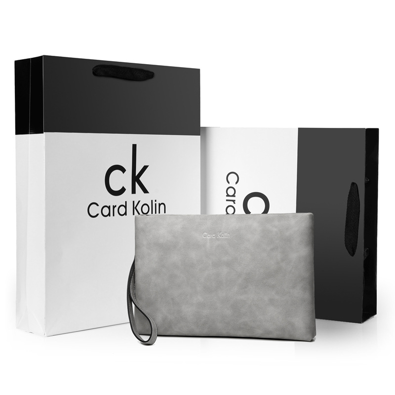 Card Kolin muška PU kožna clutch torba, vodootporna, poliester podstava, za poslovna putovanja