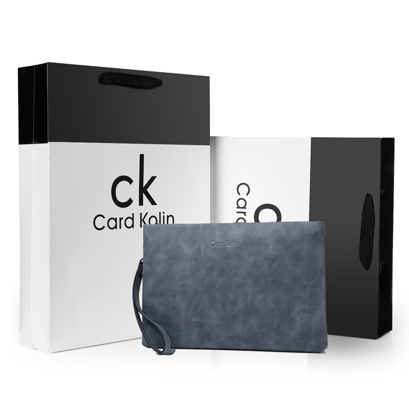 Card Kolin muška PU kožna clutch torba, vodootporna, poliester podstava, za poslovna putovanja