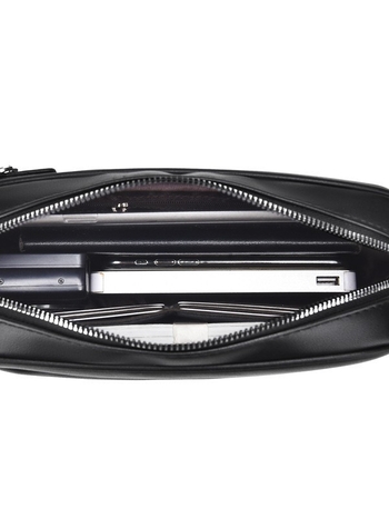 Muška clutch torba za poslovnu upotrebu, PU koža, lagana konstrukcija, crossbody remen, poliester podstava, uzorak homogeni
