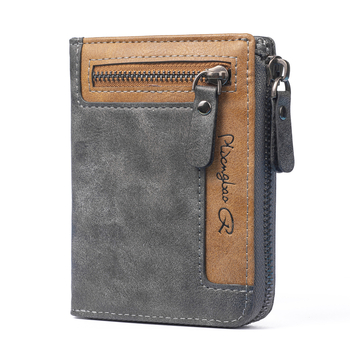 Muški novčanik sa zipom, kvadratnog oblika, CarrKen, PU materijal, geometrijski uzorak, podstava od poliester, za svakodnevnu uporabu