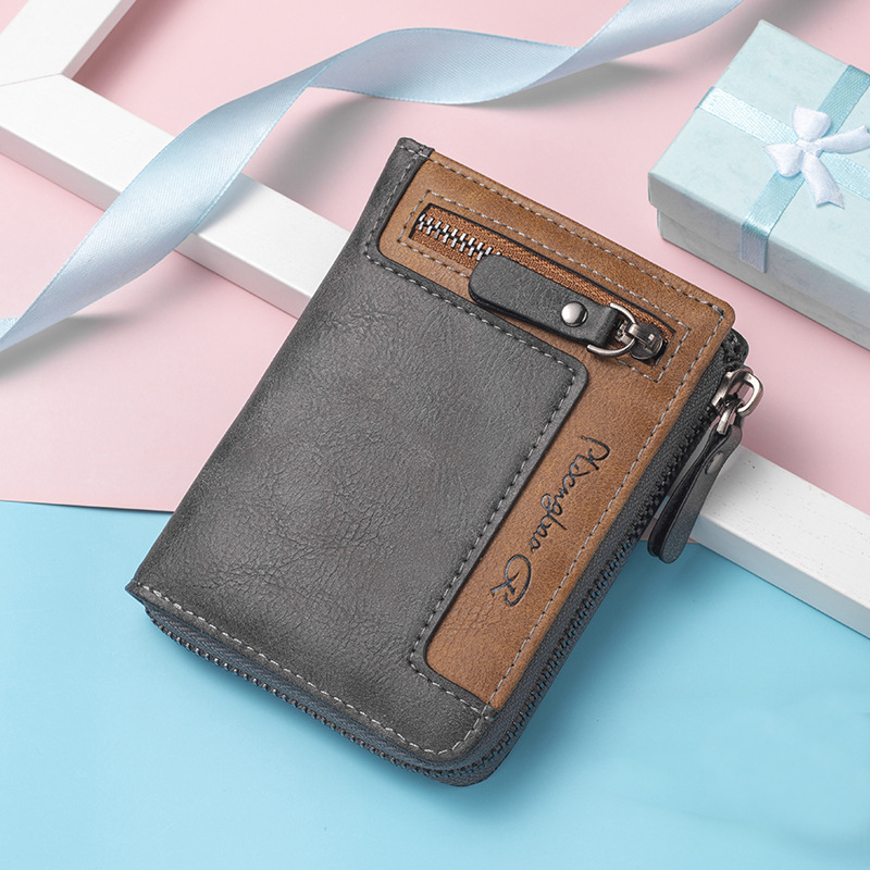 Muški novčanik sa zipom, kvadratnog oblika, CarrKen, PU materijal, geometrijski uzorak, podstava od poliester, za svakodnevnu uporabu