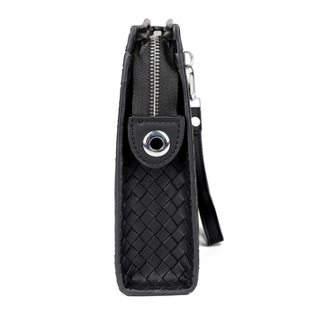 Muška PVC clutch torbica s pletenim uzorkom, poslovno-ležerni stil