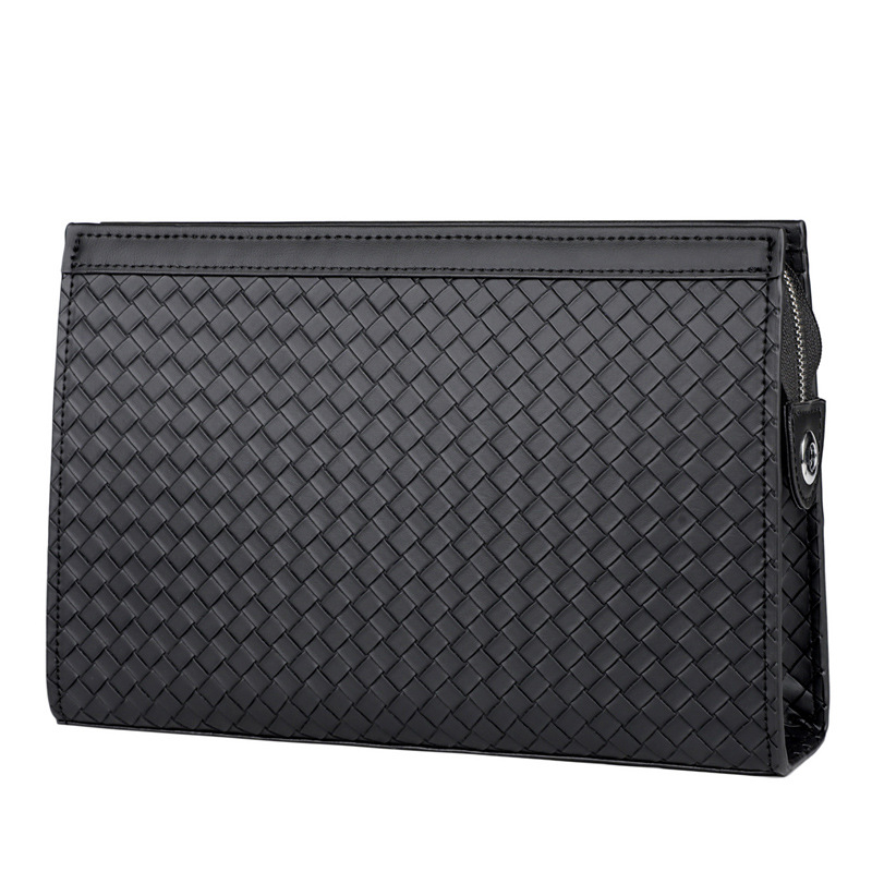 Muška PVC clutch torbica s pletenim uzorkom, poslovno-ležerni stil