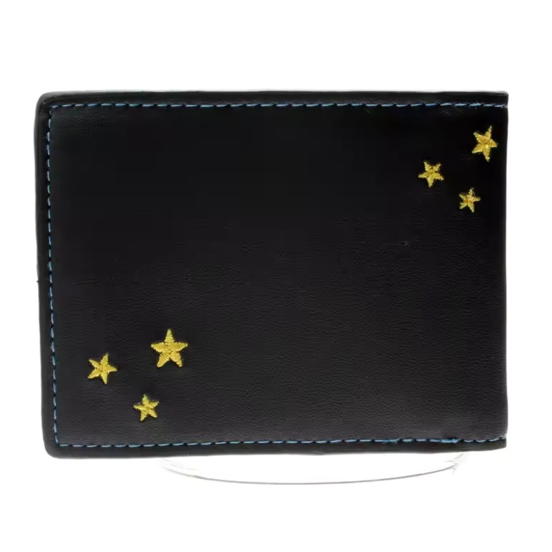 Muški novčanik, kratki bi-fold, PU materijal, anime print, RFID zaštita, street fashion stil
